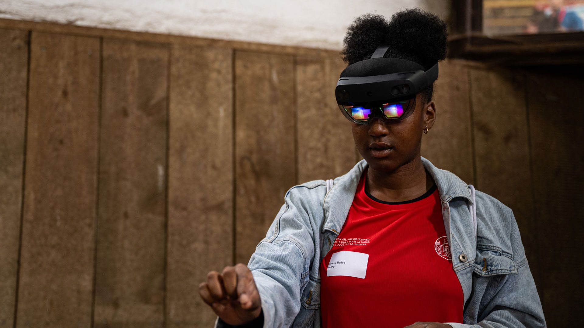 Lernende testet Microsoft Hololens